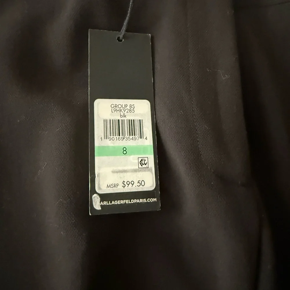 Karl Lagerfeld Black Wide-Leg pants - Picture 2 of 3